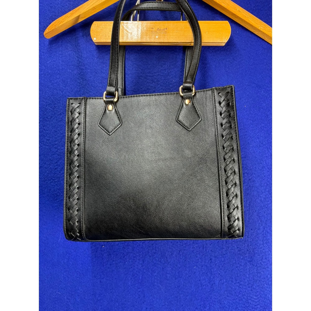 Dark Academia Women Jen & Co. Whipstitch Tote Bag Medium Black